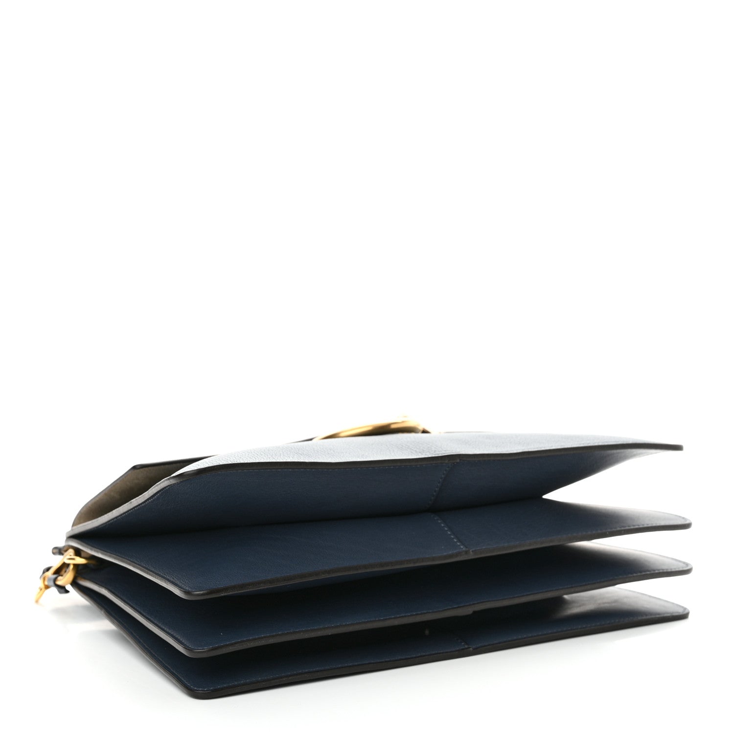 Chloe Goatskin Medium Faye Shoulder Bag Denim Blue 4 of 10