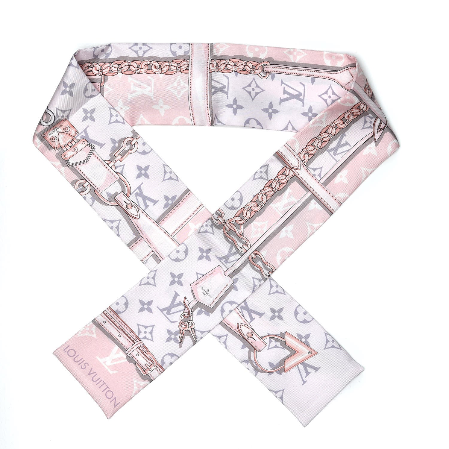 Louis Vuitton Silk Monogram Confidential Bandeau Light Pink 1 of 5