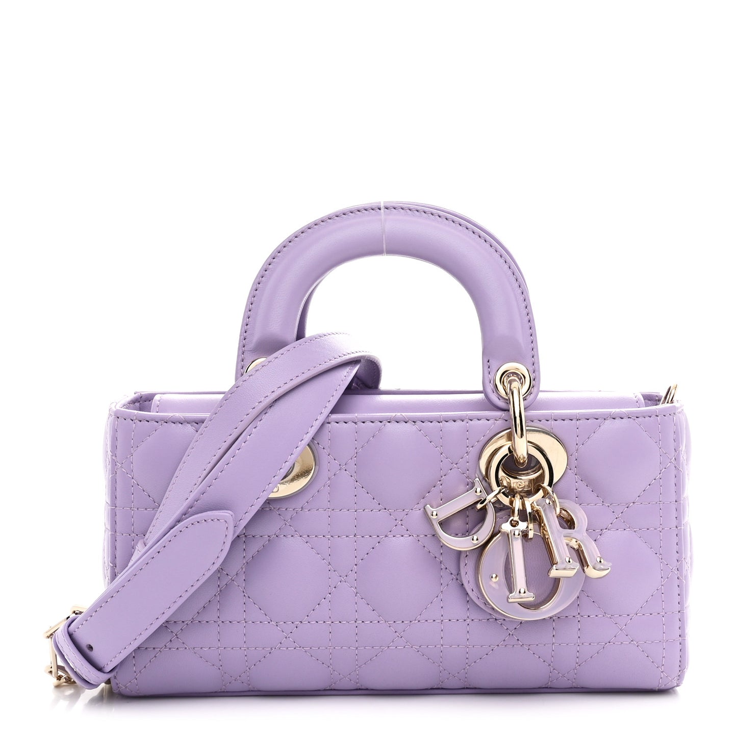 Lambskin Cannage Small Lady D-Joy Lilac
