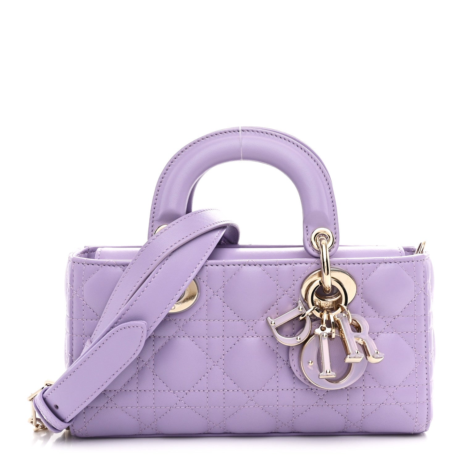 Christian Dior Lambskin Cannage Small Lady D-Joy Lilac 1 of 11
