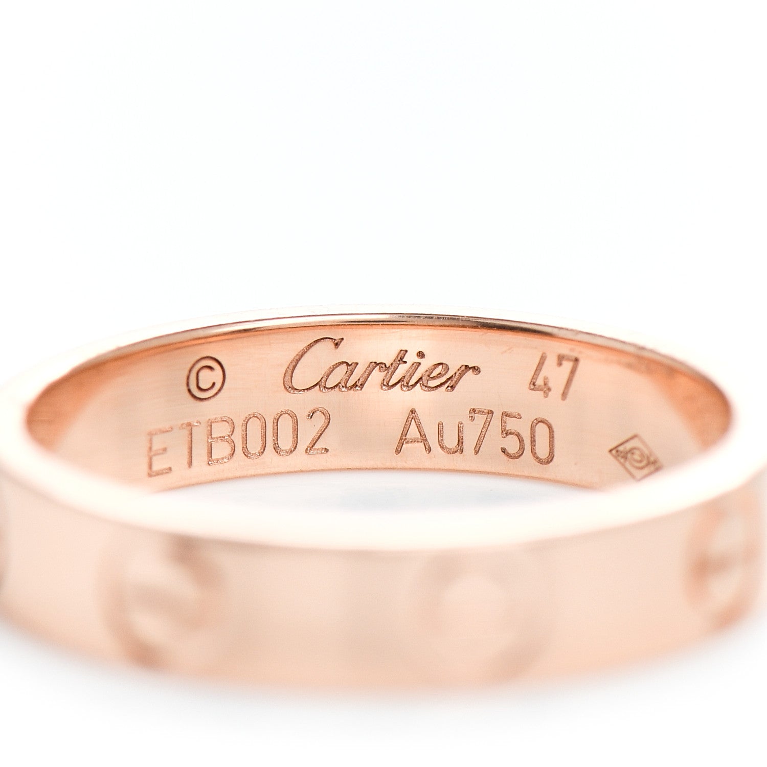 Cartier 18K Pink Gold 3.5mm LOVE Wedding Band Ring 47 4 4 of 4