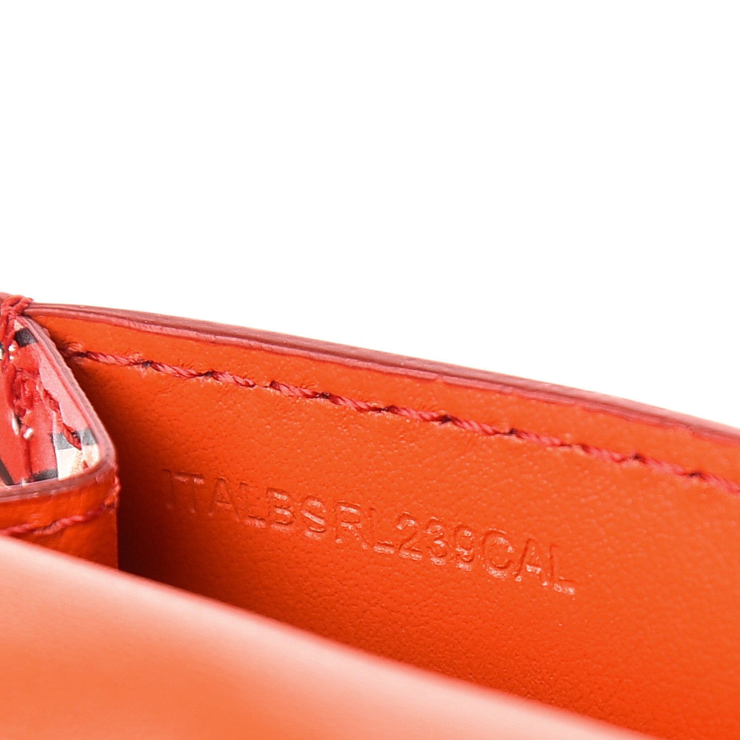 Burberry Calfskin Monogram Jessie Chain Card Case Vermillion 10 of 12