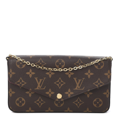 Louis Vuitton Monogram Pochette Felicie Chain Wallet Fuchsia 1 of 11