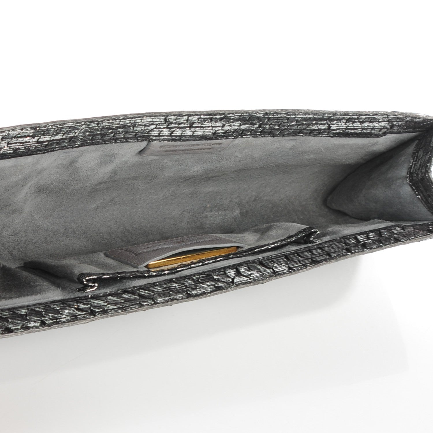 Nancy Gonzalez Python Razor Clutch Silver 5 of 7