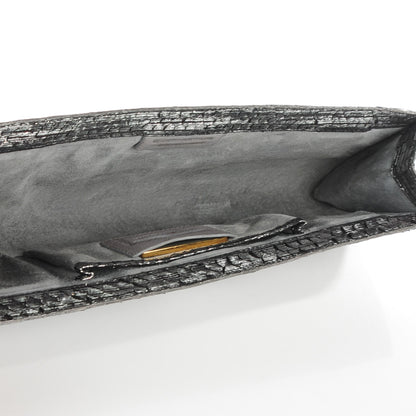 Nancy Gonzalez Python Razor Clutch Silver 5 of 7