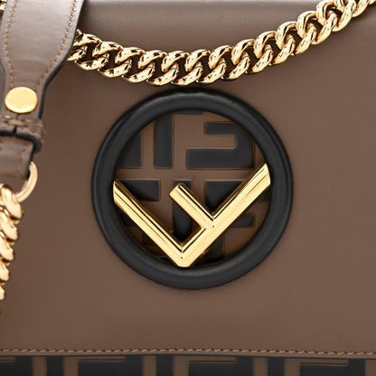 Fendi Vitello Century F is Fendi Bi-Color FF 1974 Embossed Small Kan I Shoulder Bag Maya Black 8 of 10