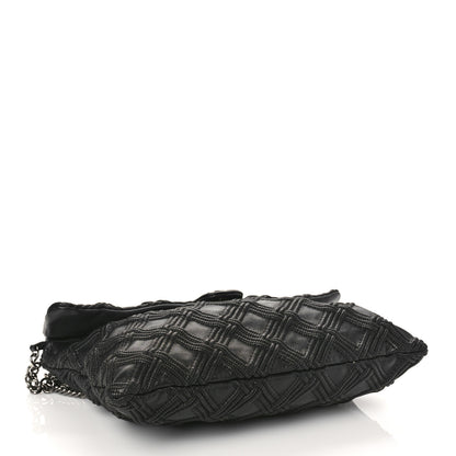 Chanel Lambskin Stitched Large Walk Of Fame Flap Black 4 of 9