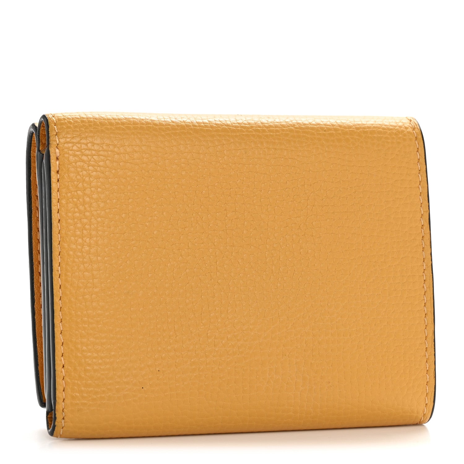 Loewe Grained Calfskin Anagram Trifold Wallet Sunflower 3 of 10