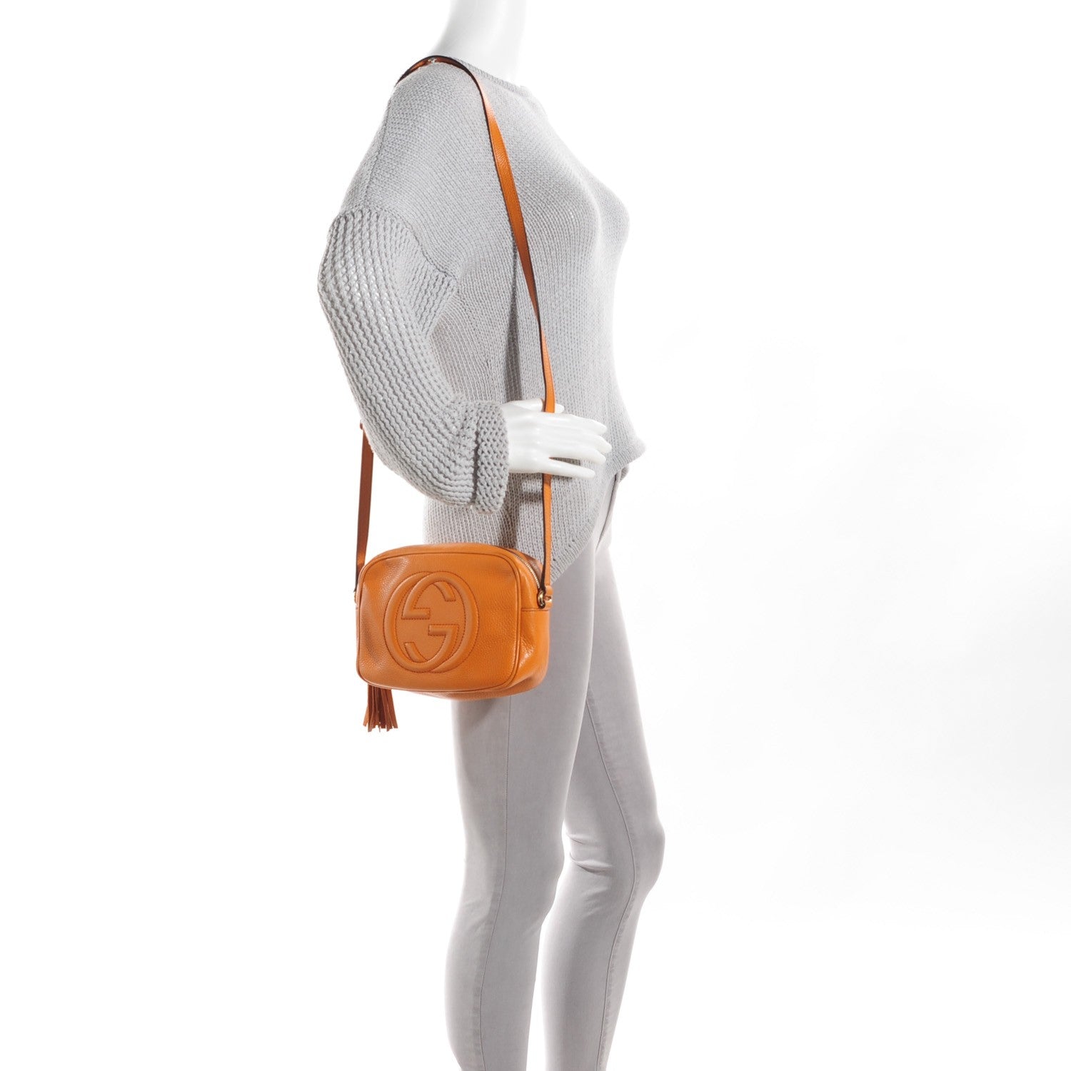 Gucci Pebbled Calfskin Small Soho Disco Bag Curcuma 2 of 7