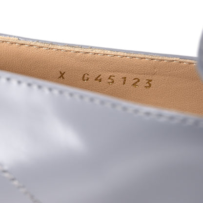 Chanel Shiny Calfskin Logo Loafers 37 Light Grey 9 of 11