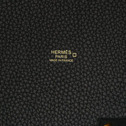 Hermes Taurillon Clemence Matte Alligator Picotin Lock Touch 22 MM Black 6 of 10