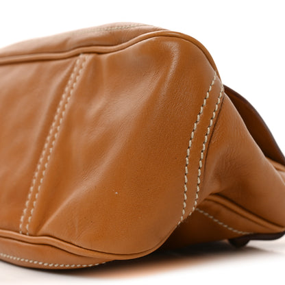 Prada Calfskin Studded Shoulder Bag  Caramel 9 of 9