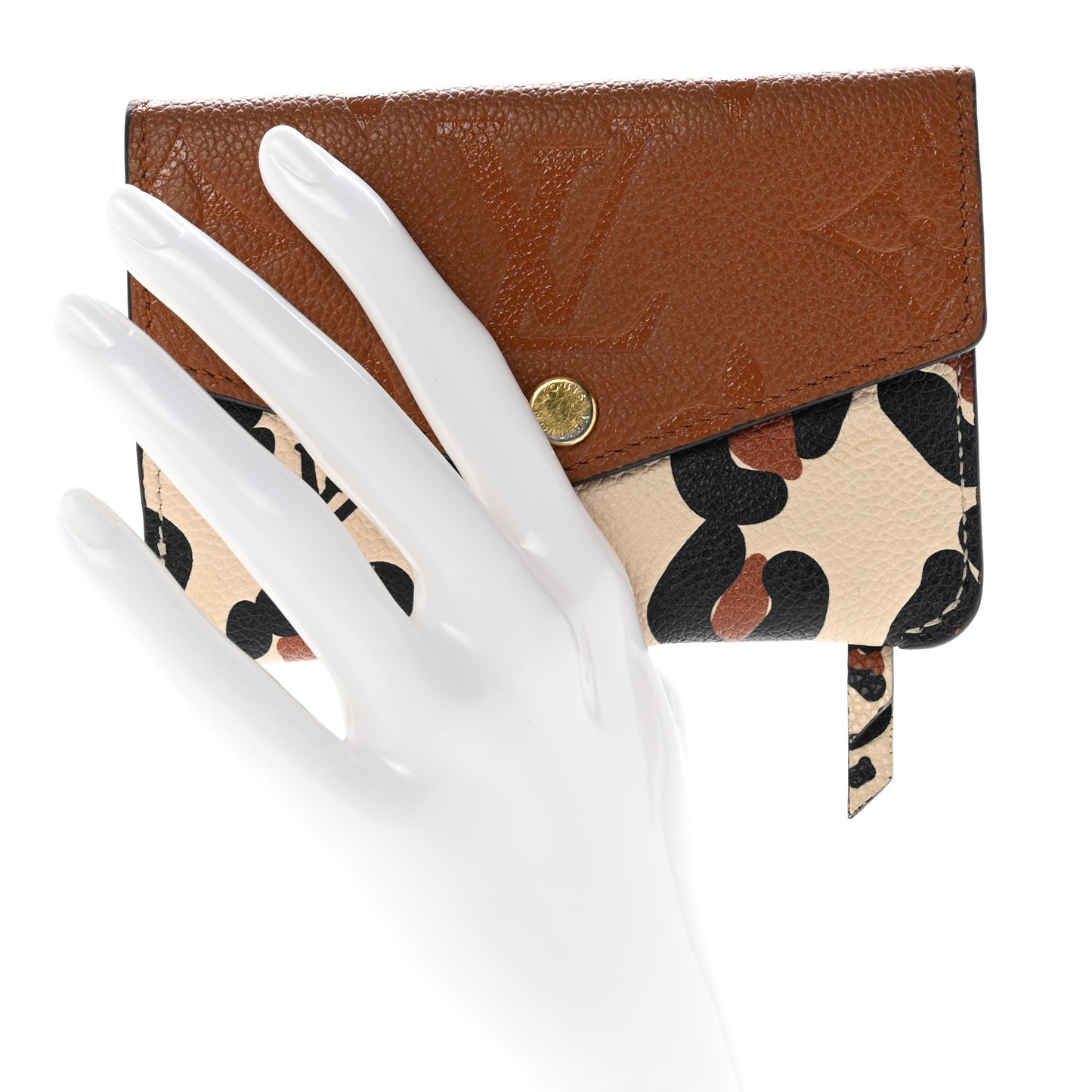 Empreinte Monogram Giant Wild At Heart Key Pouch Caramel
