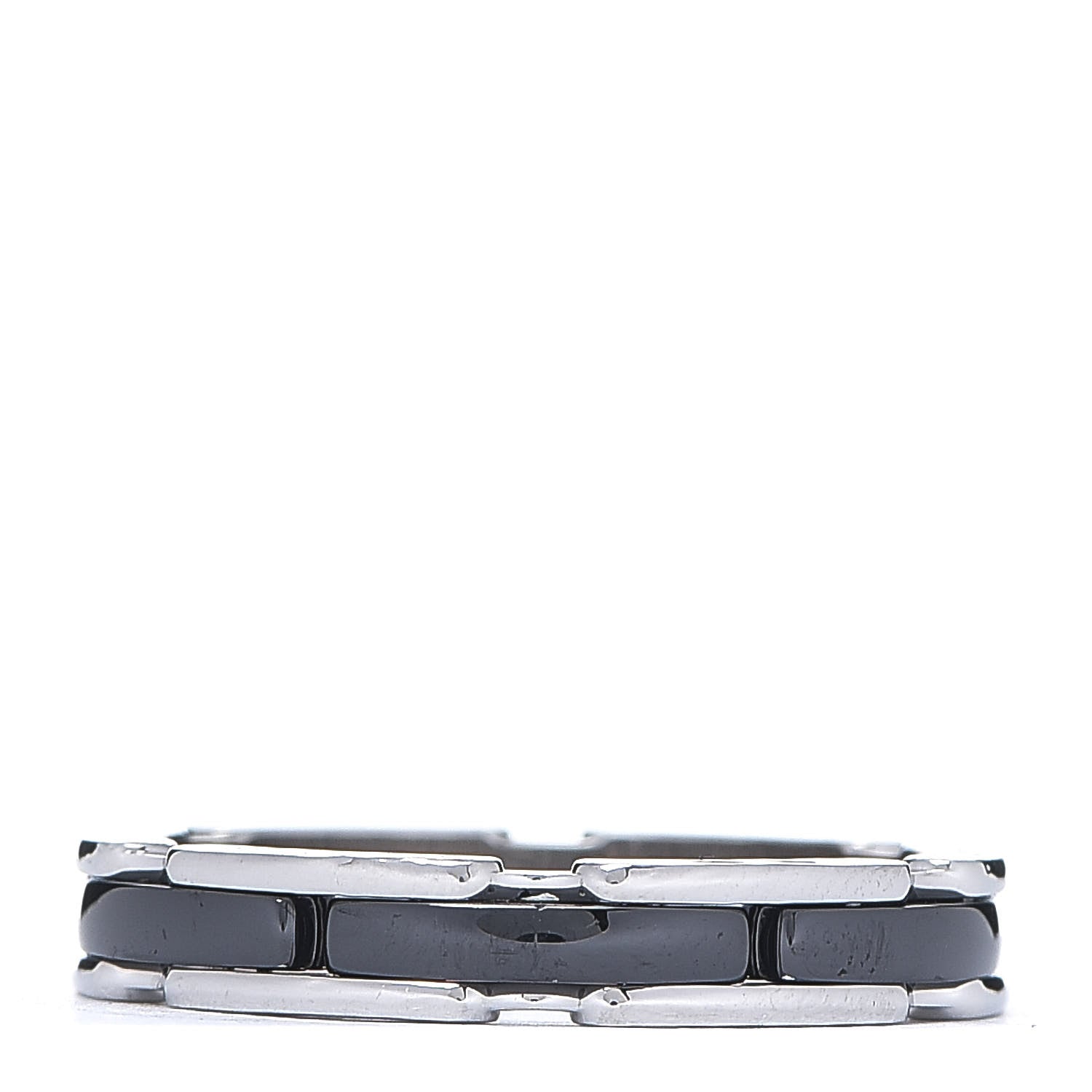 Chanel 18K White Gold Black Ceramic Small Ultra Ring 59 8.75 2 of 3