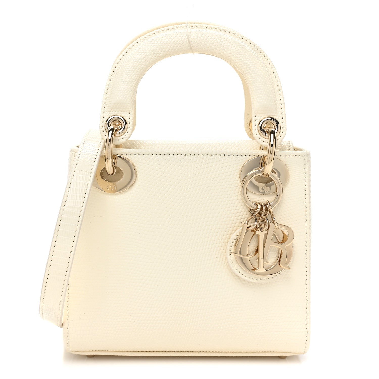 Christian Dior Lizard Mini Lady Dior White 1 of 11