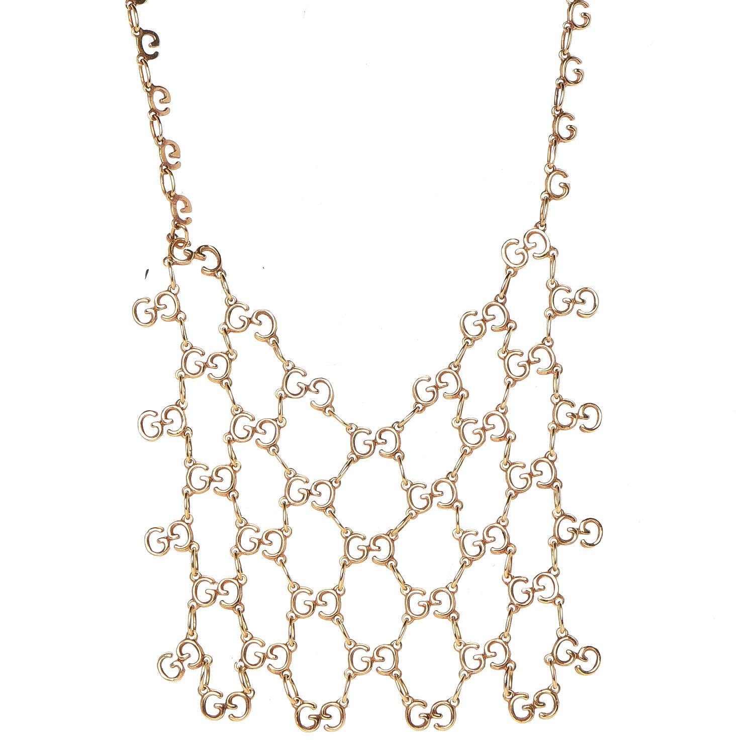 Gucci 18K Yellow Gold GG Signature Statement Necklace 1 of 6