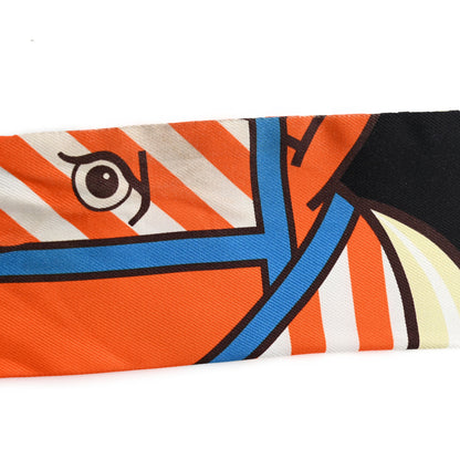 Hermes Twilly Scarf Orange Multicolor 16 of 17