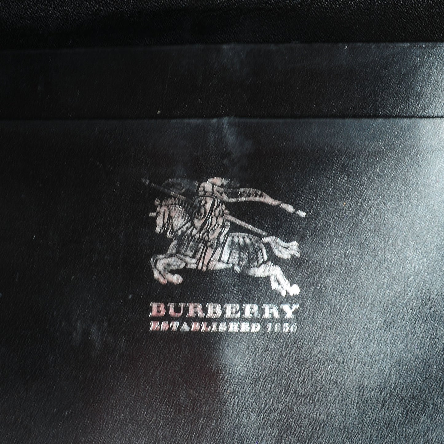 Patent Nova Check Tri-Fold Wallet Black