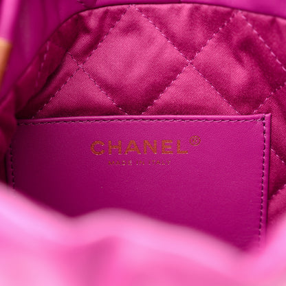 Chanel Shiny Calfskin Quilted Mini Chanel 22 Purple 6 of 11