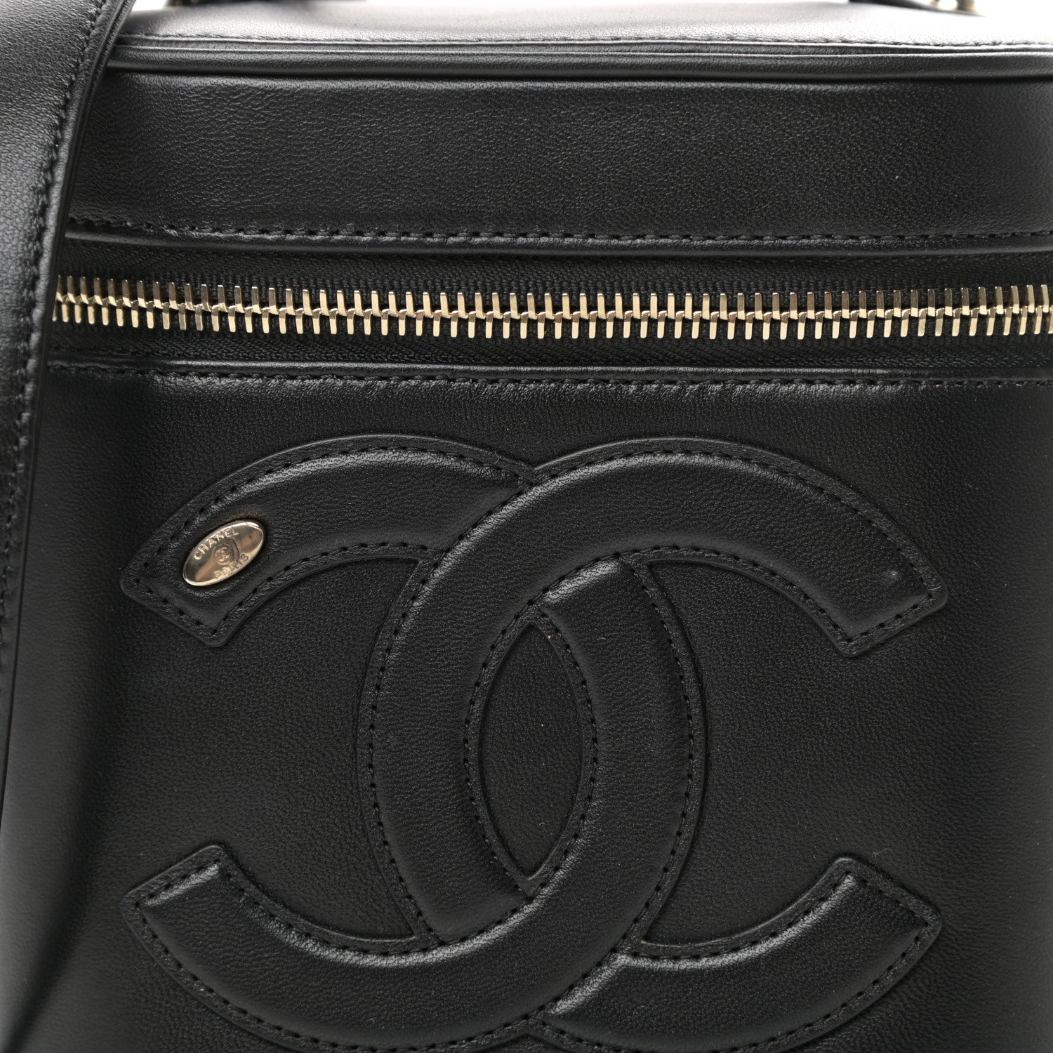 Chanel Lambskin Timeless Vanity Cosmetic Case Black 10 of 10