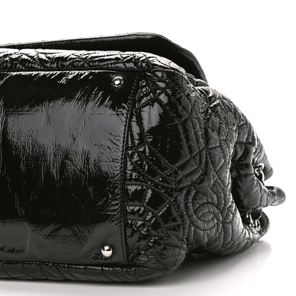 Chanel Vinyl Graphic Edge Accordion Flap Black 10 of 10