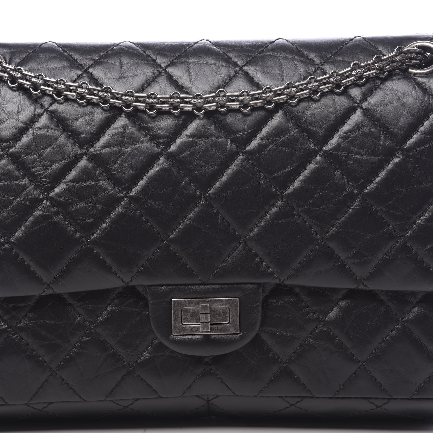 Chanel Aged Calfskin Quilted 2.55 Reissue 226 Flap Black 10 of 11