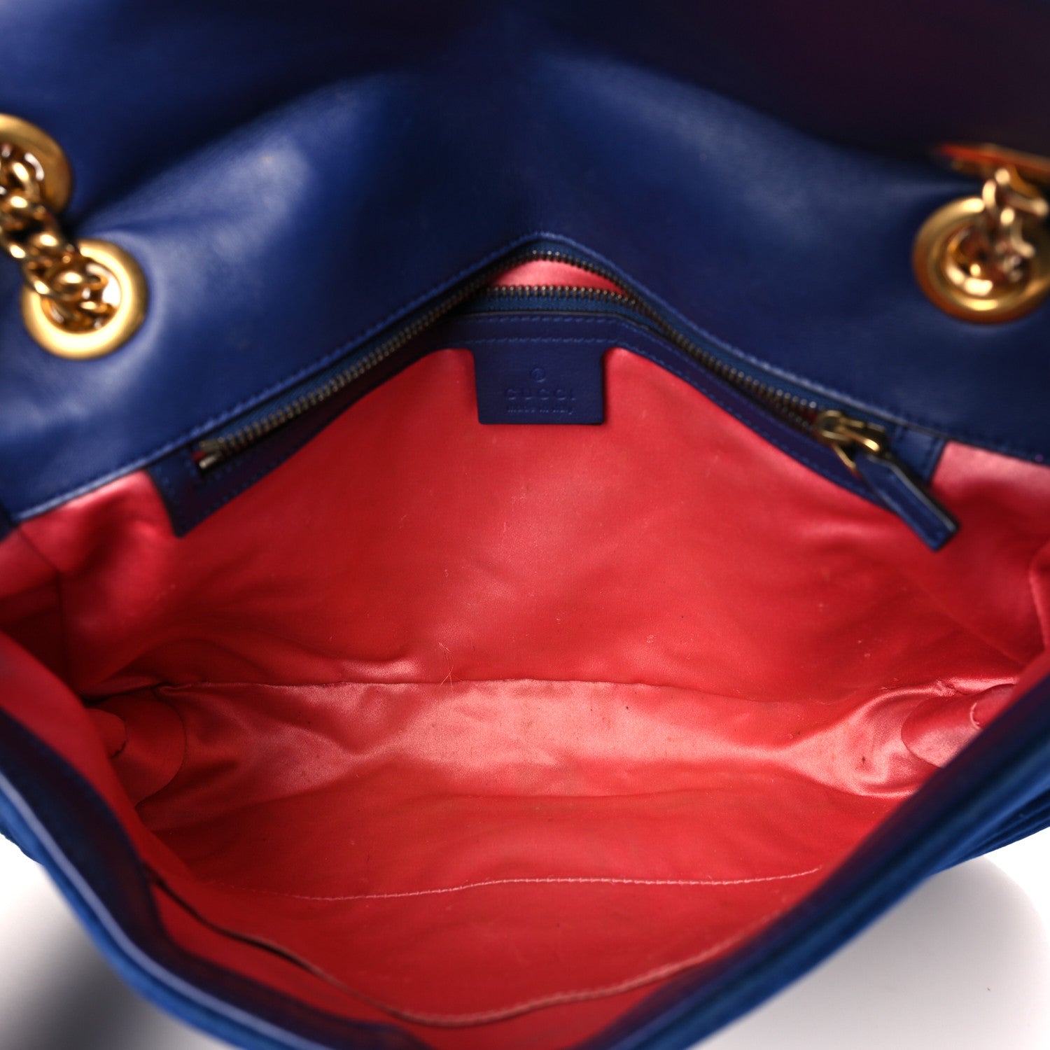 Gucci Velvet Matelasse Medium GG Marmont Shoulder Bag Cobalt Blue 5 of 9