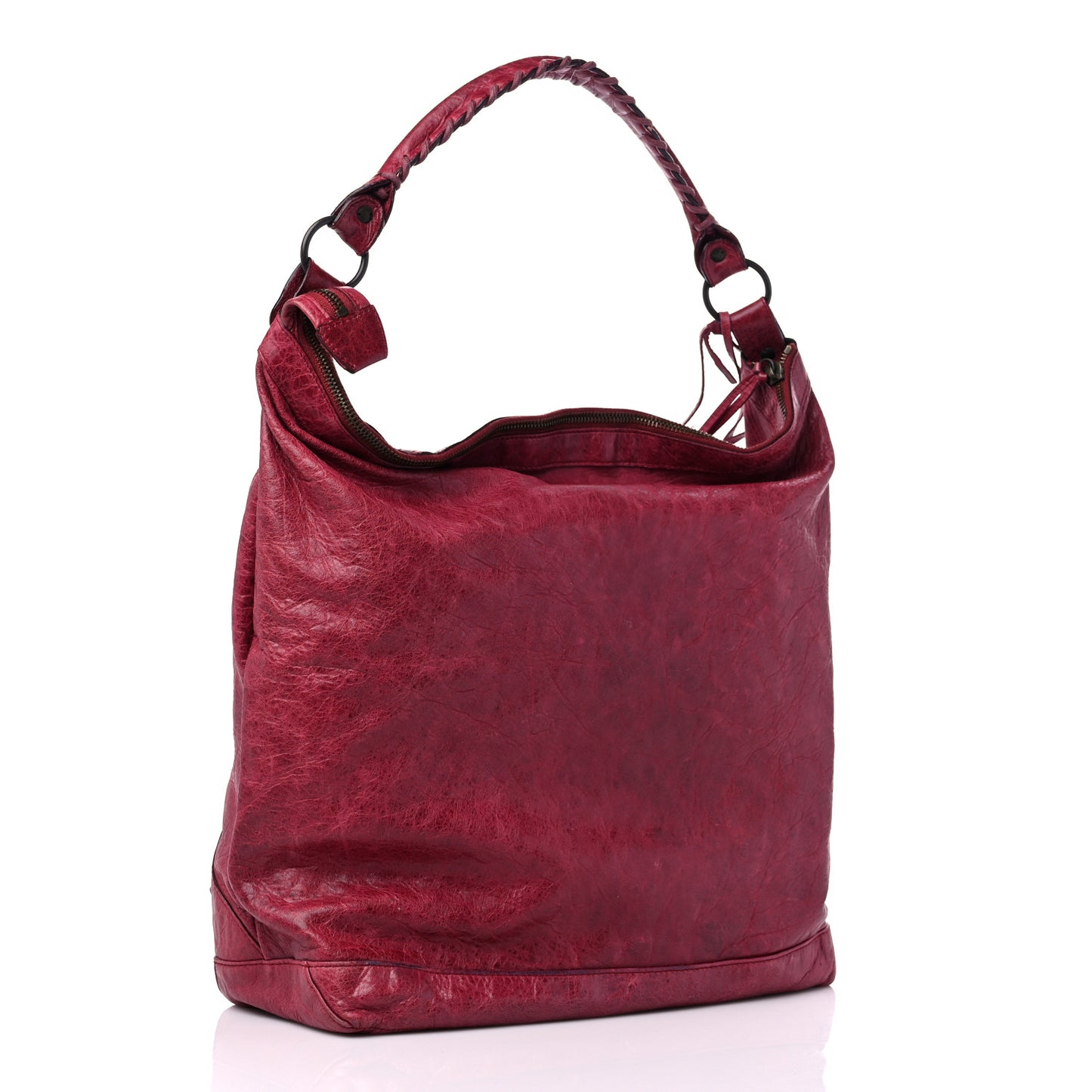 Agneau Classic Hardware Day Hobo Pourpre