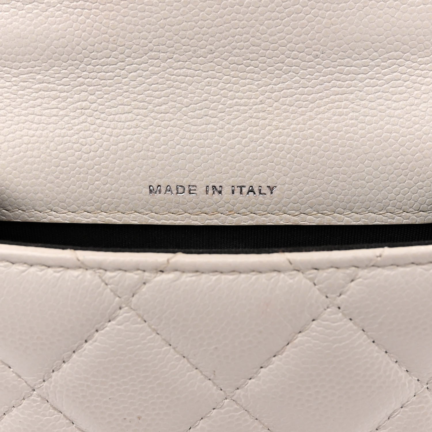 Chanel Caviar Quilted My Everything Clutch With Chain White Black 7 of 12