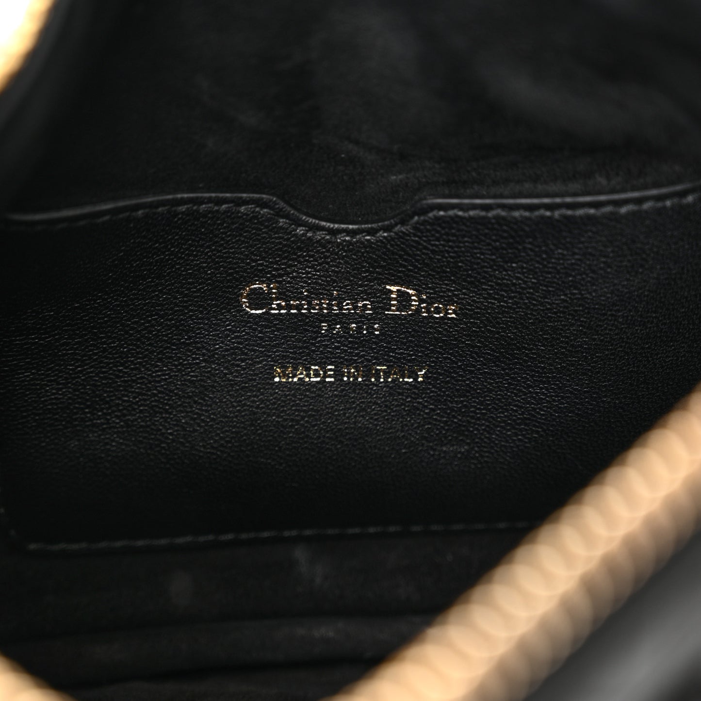 Lambskin Cannage Small Dior Vibe Hobo Bag Black
