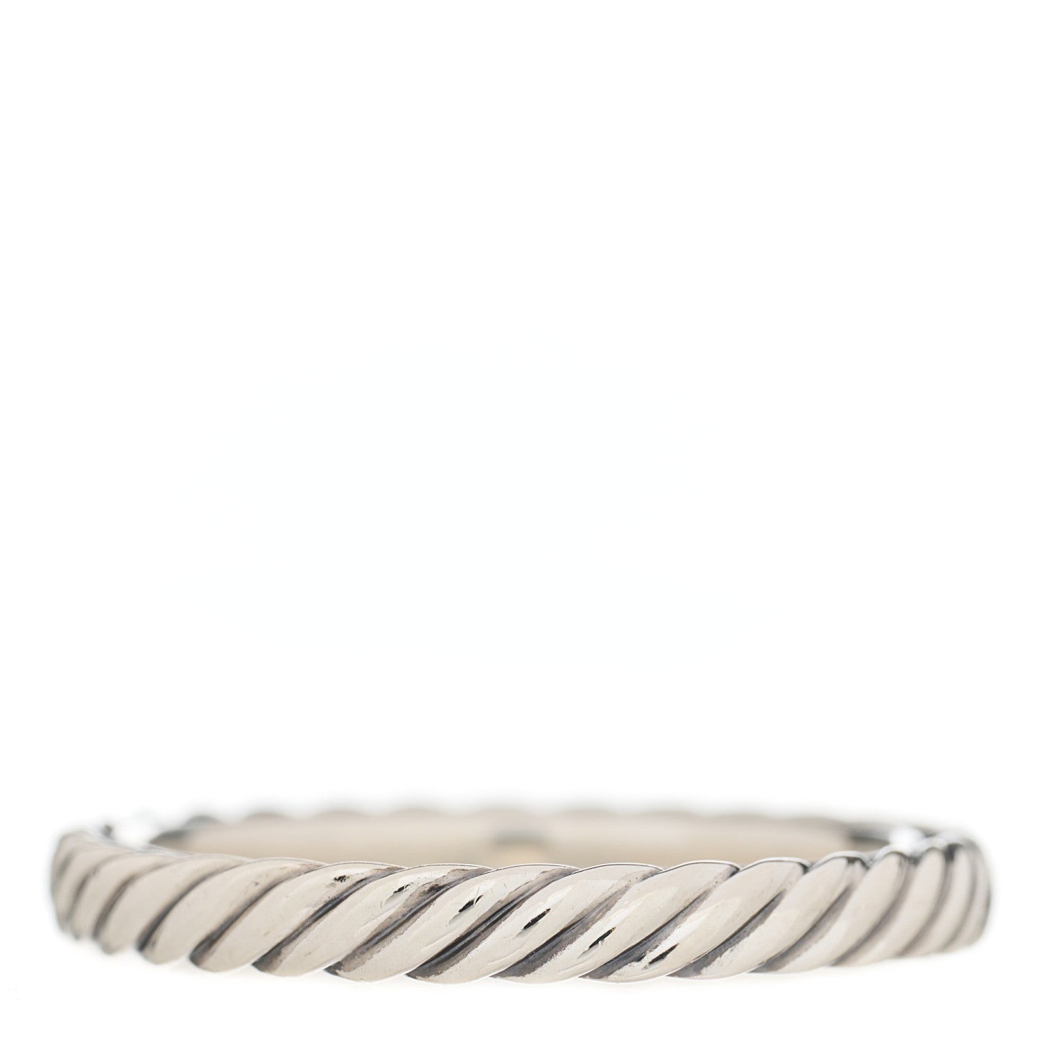 David Yurman Sterling Silver Cable Classics Band Ring 53 6.25 1 of 3
