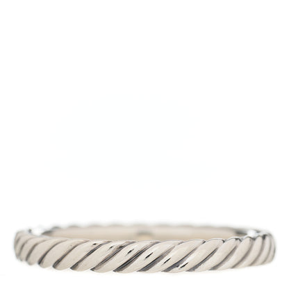 David Yurman Sterling Silver Cable Classics Band Ring 53 6.25 1 of 3