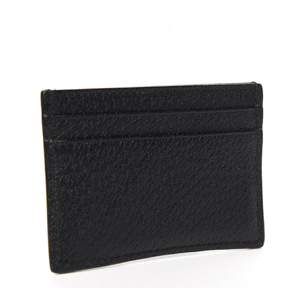 Gucci Pebbled Calfskin Animalier Card Holder Black 2 of 6