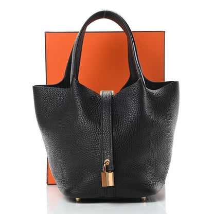 Hermes Taurillon Clemence Picotin Lock 18 PM Black 11 of 11