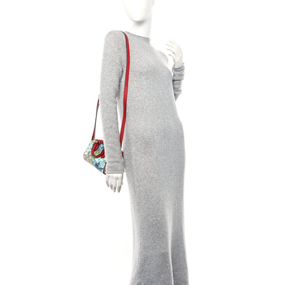 Gucci GG Supreme Monogram Blooms Mini Boston Navy Blue Hibiscus 2 of 10