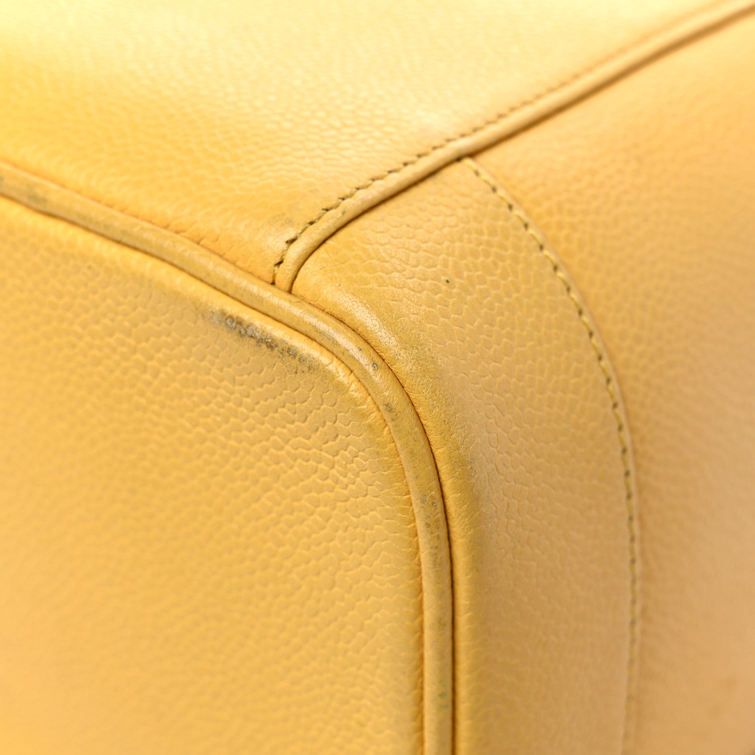 Chanel Caviar Vanity Cosmetic Case Yellow 12 of 29