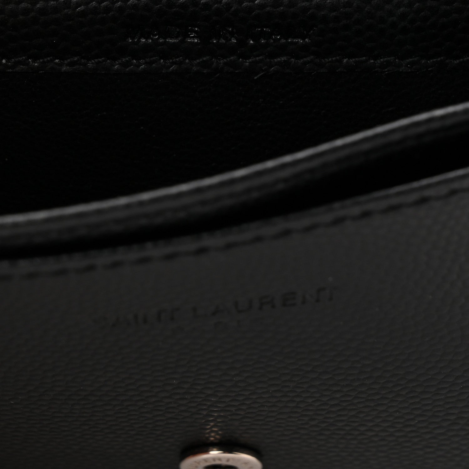 Saint Laurent Grain De Poudre Business Card Case Black 7 of 9