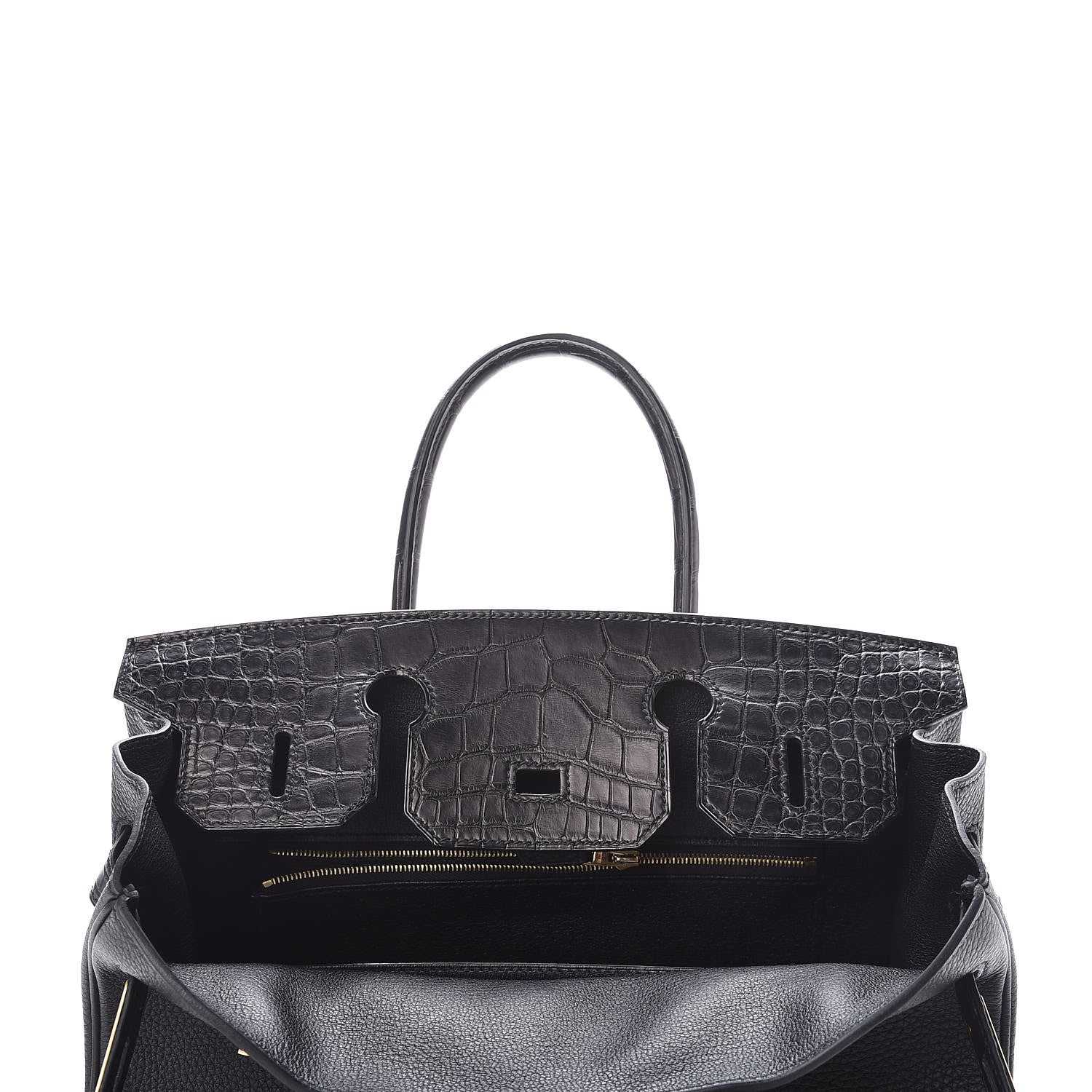 Hermes Togo Matte Alligator Birkin Touch 30 Black 8 of 40