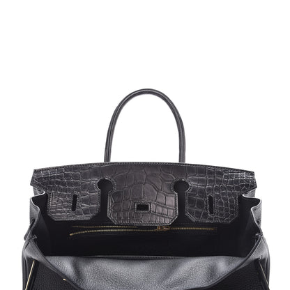 Hermes Togo Matte Alligator Birkin Touch 30 Black 8 of 40