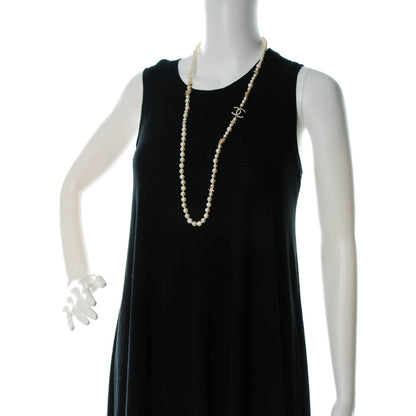 Chanel Pearl Crystal CC Star Long Necklace Gold 2 of 3