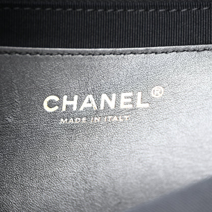 Chanel Shiny Calfskin Quilted Maxi Chain Hobo Black 6 of 13