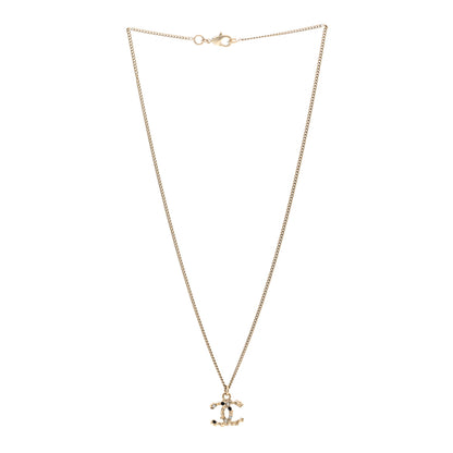 Chanel Crystal Beaded CC Necklace Gold Black 3 of 5