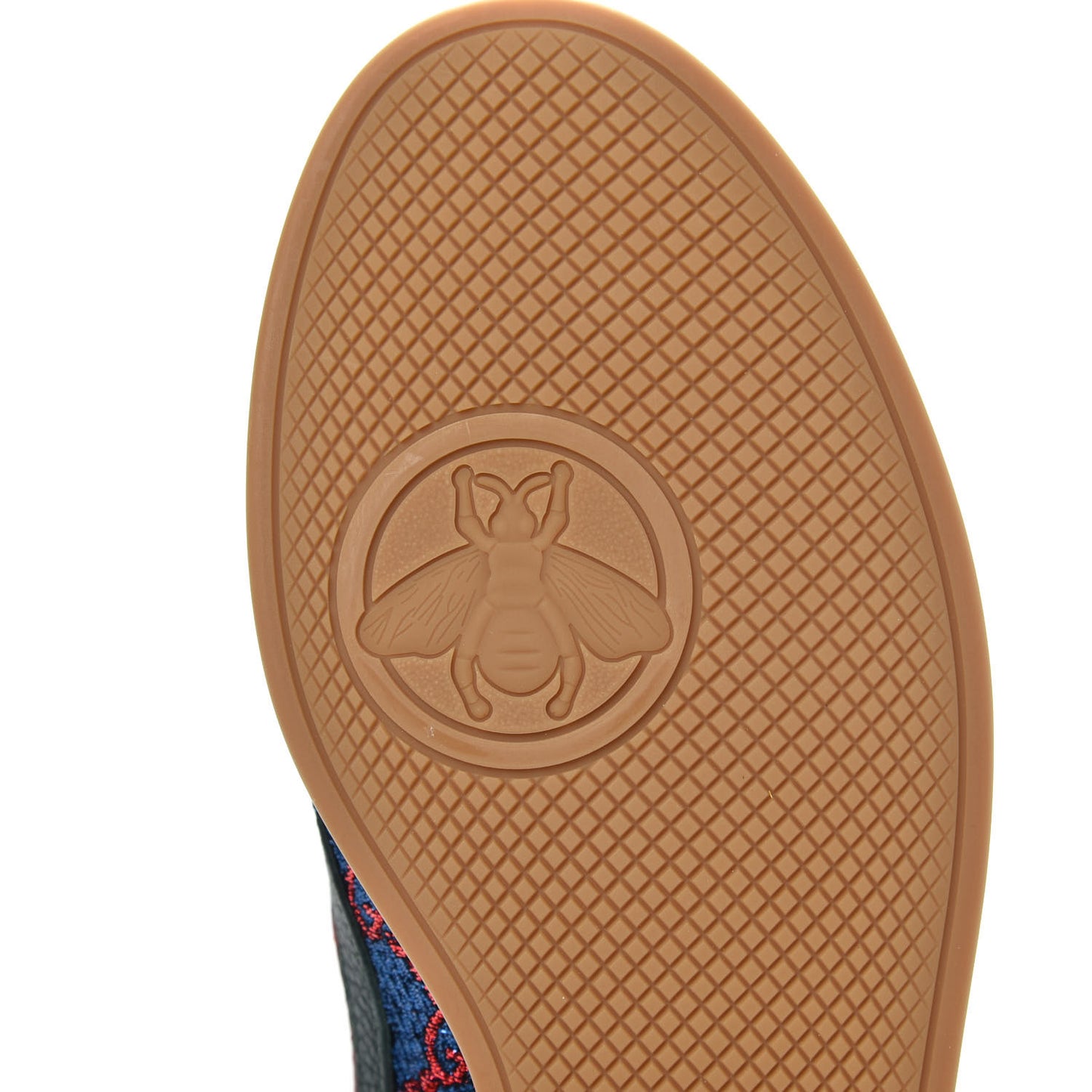 Lurex Calfskin Web GG Monogram Womens Falacer Sneakers 35.5 Iridescent Blue Iridescent Red Silver