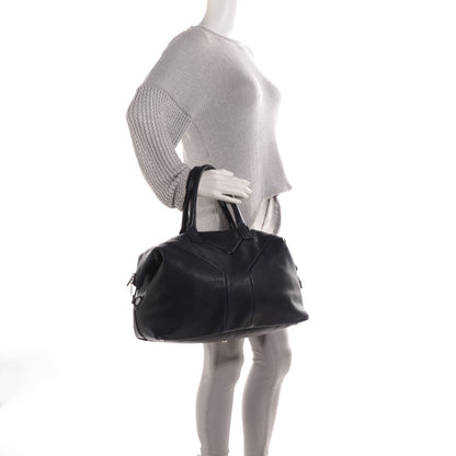 Saint Laurent Pebbled Lambskin Medium Easy Sac Navy Blue 2 of 7