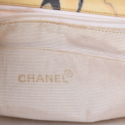 Chanel Coated Canvas Quilted Lips and Kisses Graffiti XL Tote Beige 6 of 18