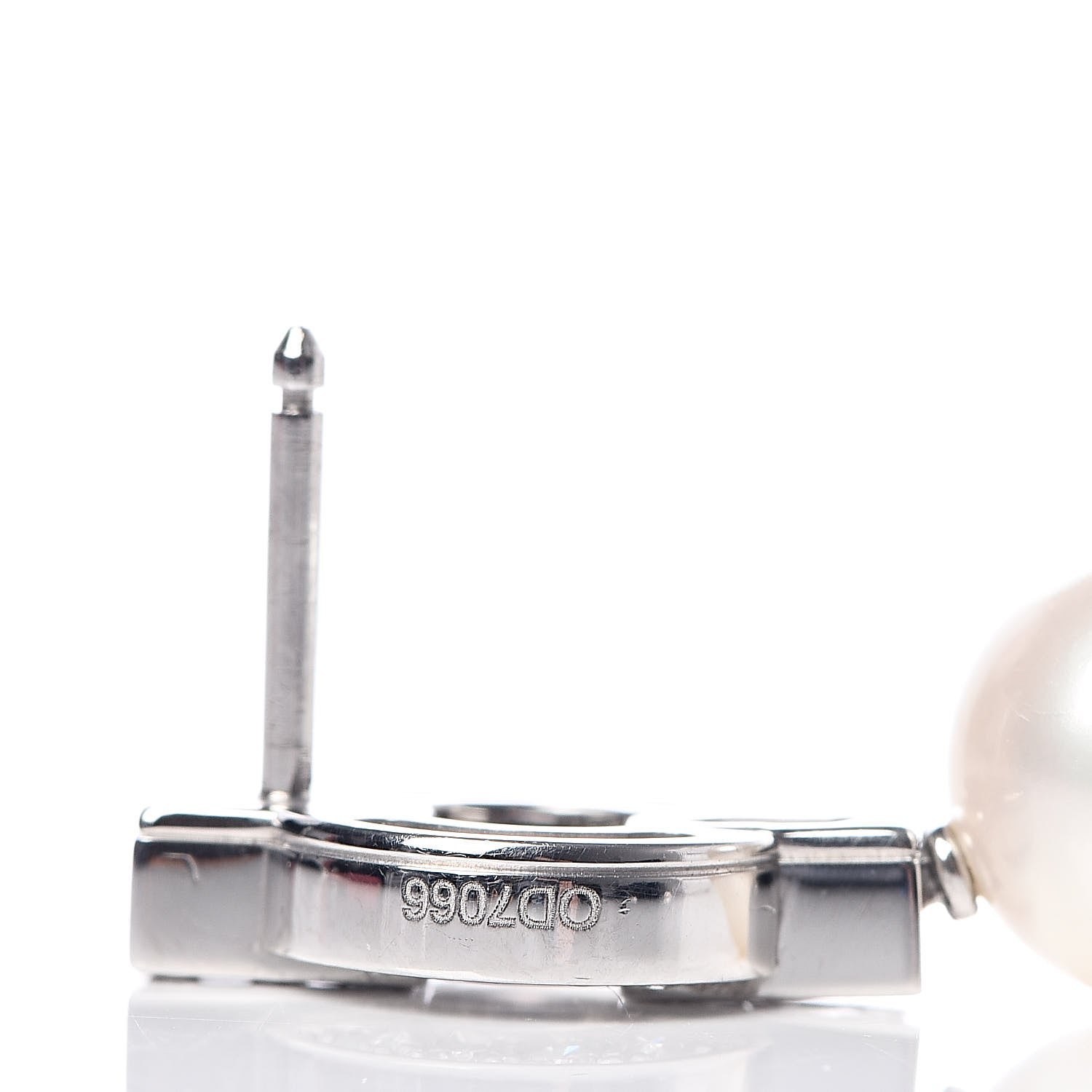 Cartier 18K White Gold Diamond Akoya Pearl 9mm Himalia Earrings 3 of 6