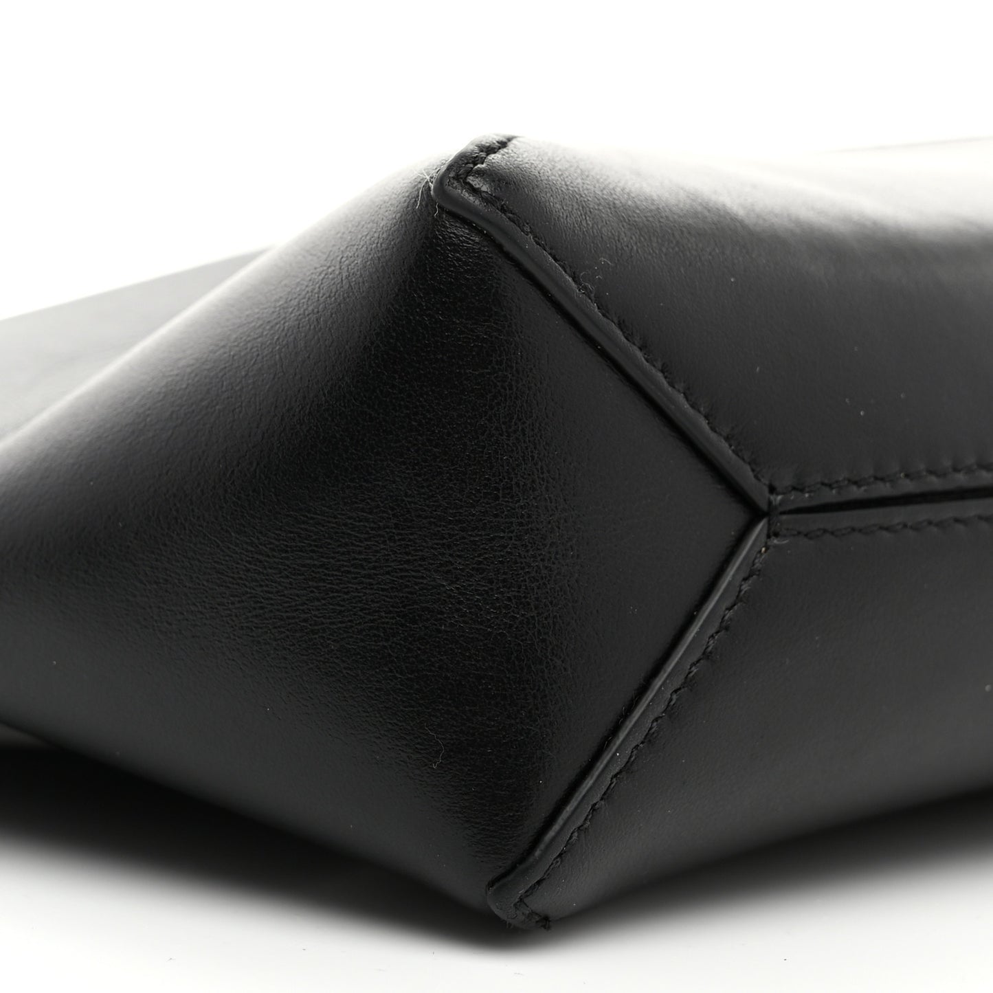 Shiny Calfskin Puzzle Fold Pouch Black