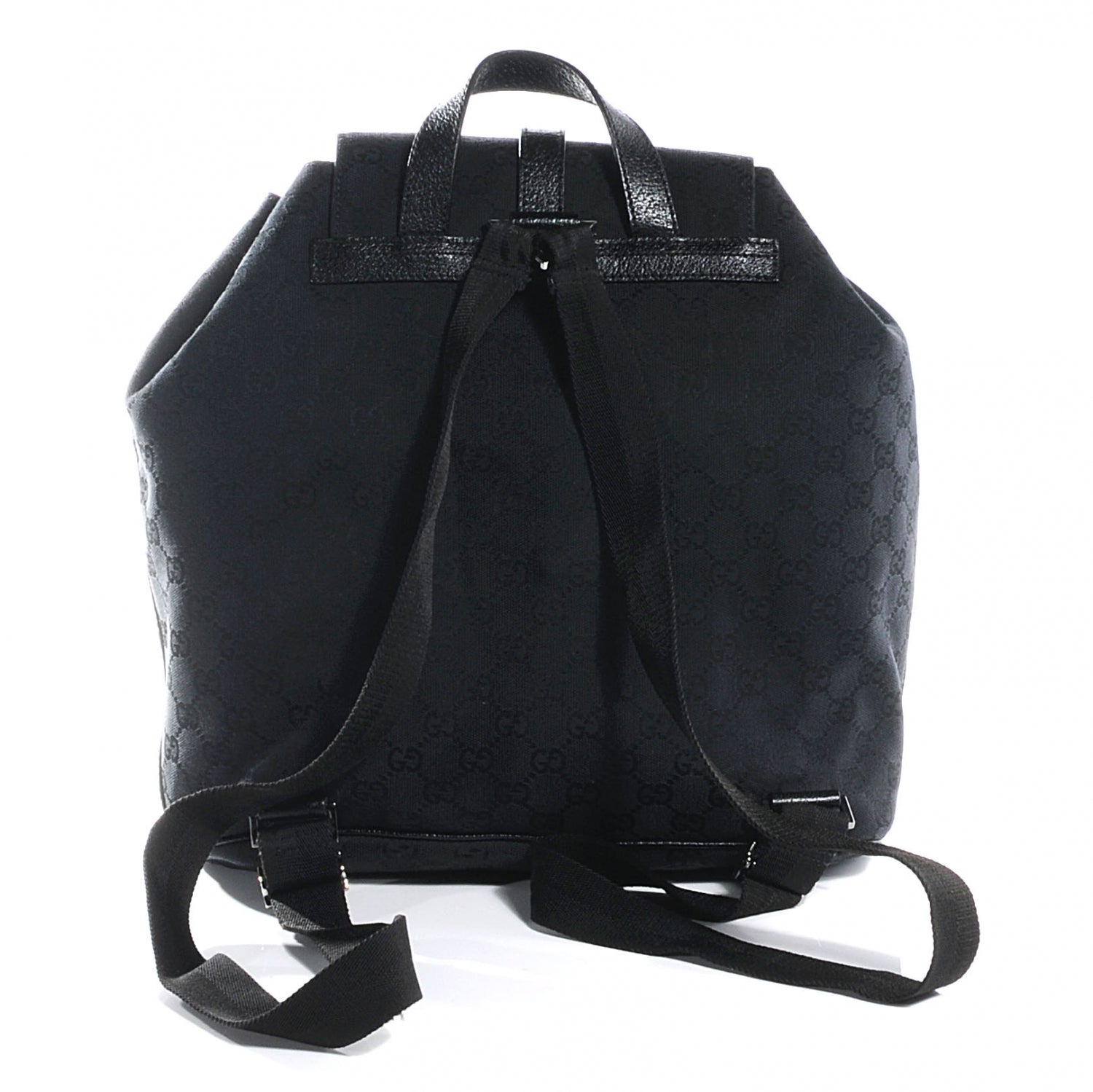 Gucci GG Monogram Single Buckle Backpack Black 4 of 10