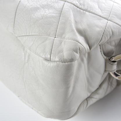 Chanel Calfskin Quilted Chain Hobo White 15 of 24