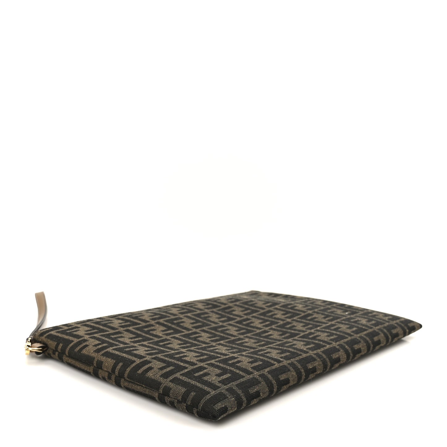 Fabric Jacquard FF Large Flat Pouch Tobacco Moro Sand